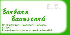 barbara baumstark business card